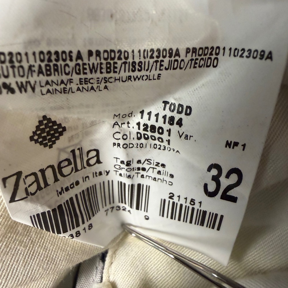 Zanella Dress Pants Men 32 Charcoal Grey Wool Flat Front Italy 111184 - Picture 2 of 7